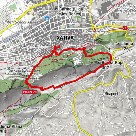Xàtiva - Portet de Vernissa - Penya Roja