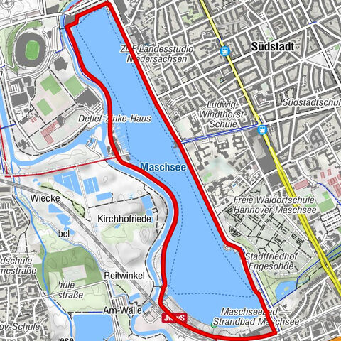 Hannover - Stadion - Quelle - Nordufer / Fackelträger