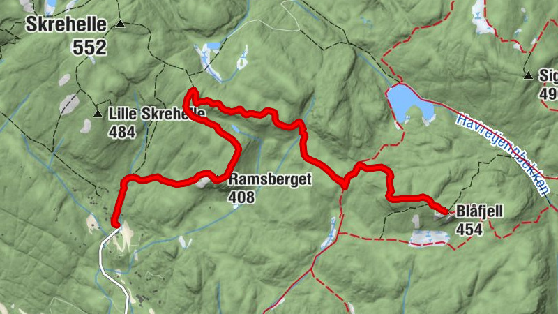 Skien - Ramsberget - Blåfjell