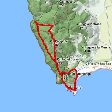 Orbetello - Poggio di Fontelunga - Grotta di Gianninoni - Punta del Corvo