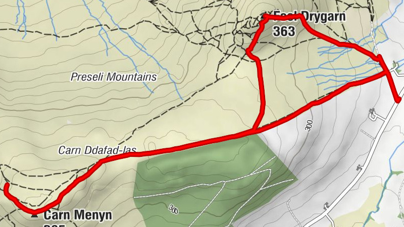 Crymych - Foel Drygarn - Carn Menyn - Mynachlog-Ddu