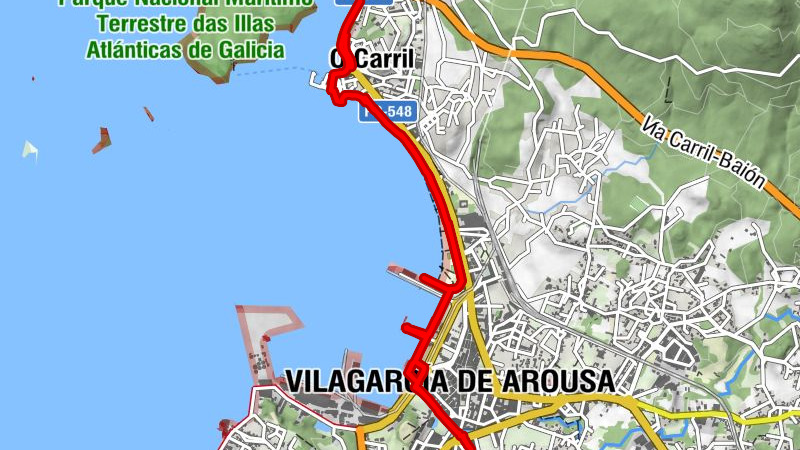 Vilagarcía de Arousa - Barrio da Xalda - O Portugalete - O Carril