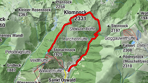 St. Oswald - Circular hike - Mallnock - Klomnock
