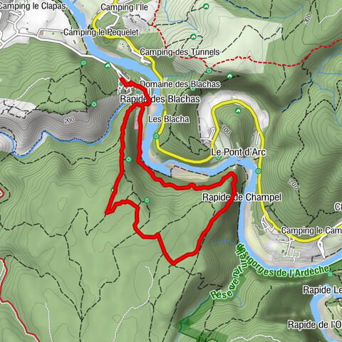 Labastide-de-Virac - Aven du Devès de Virac - Event de Foussoubie - Salavas