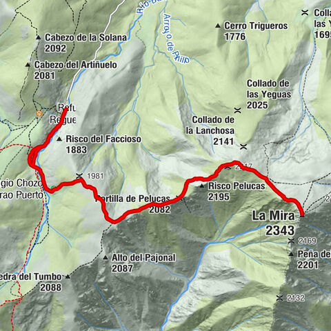 La Plataforma de Gredos - Refugio Chozo de Prao Puerto - Risco Pelucas - La Mira