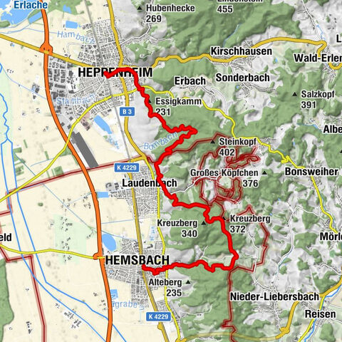 Heppenheim (Bergstraße) - Kreuzberg - St. Laurentius - Hemsbach