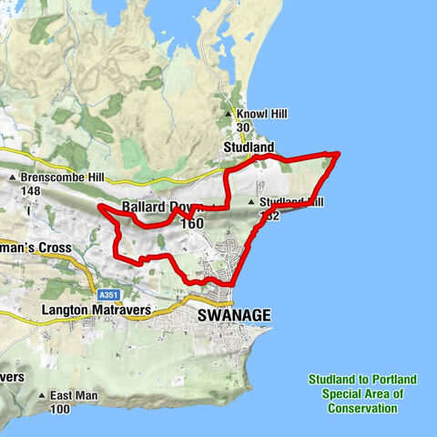 Swanage - Godlingston Hill - Ballard Down - Poole