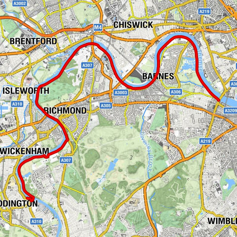 Teddington - Kingston upon Thames - Twickenham - Wimbledon