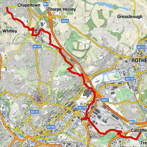 Barnsley - Rotherham - Burncross - Catcliffe