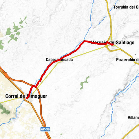Horcajo de Santiago - Cabezamesada - Cerro del Mojón Colorado - Corral de Almaguer