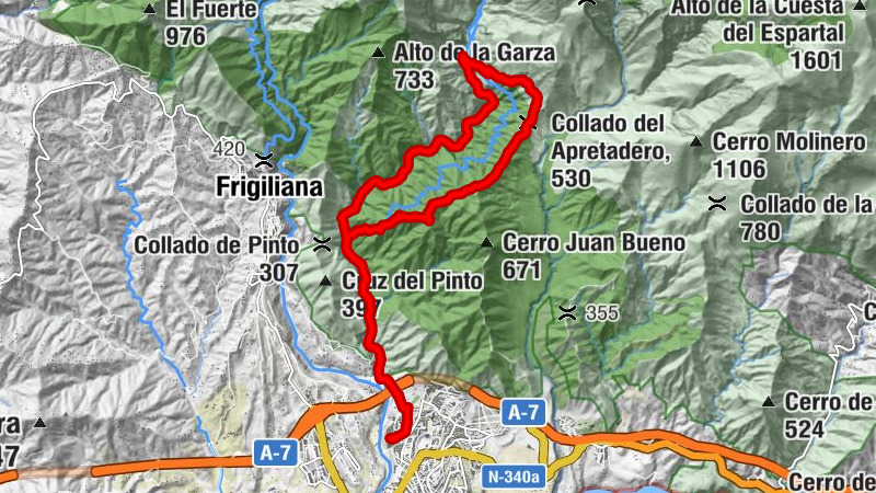 Nerja - Recorrido por el cauce del Río Chillar - Collado del Apretadero,