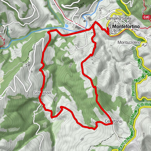 Montefortino - Cerretana - Sossasso