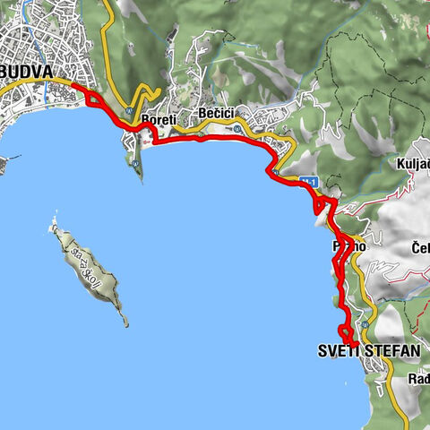 Budva - Boreti - Crkva sv. Tome - Sveti Stefan