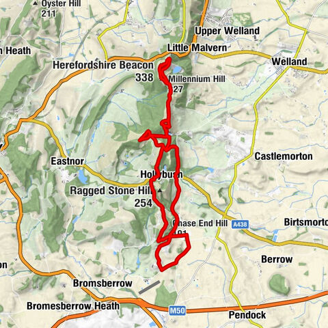Eastnor - Herefordshire Beacon - Midsummer Hill - Berrow