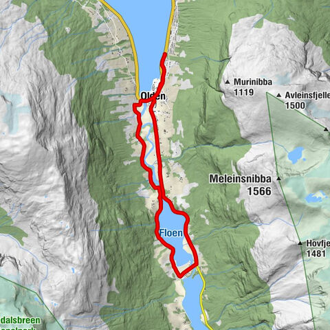 Mølla Gjestehus - Olden - Øyra - Olden kyrkje