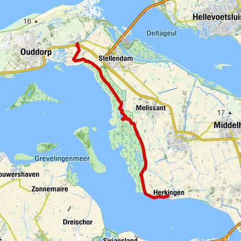 Goedereede - Uitkijkplaats Slikken Flakkee - uitzicht slikken - Herkingen