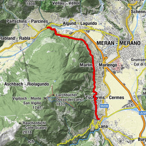 Wolkenstein - Meran - Merano - Marling - Marlengo - Lana