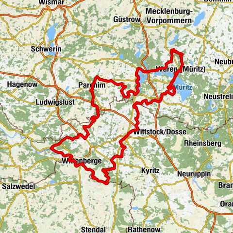 Sandkrug - Dorfkirche Alt Schwerin - Eiskellerberg - Schlemmin