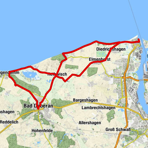 Bad Doberan - Gasthof Kiebitz - Evangelisch-Lutherische Kirche zu Warnemünde - Dorfkirche