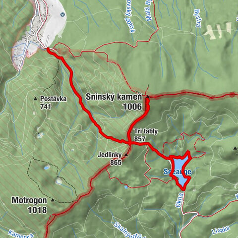 Remetské Hámre - Tri tably - Sninský kameň - Valaškovce-Sever
