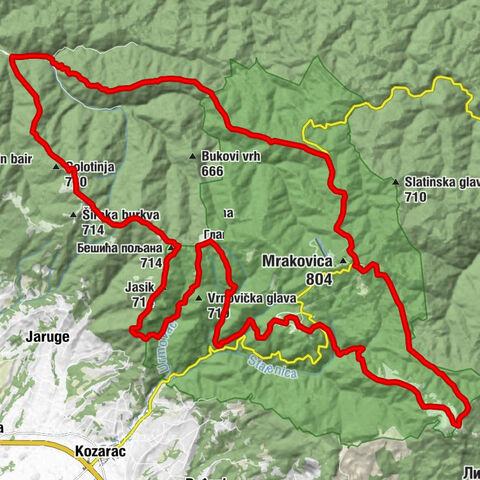 Mrakovica - Talavića poljana - Бешића пољана - Lane