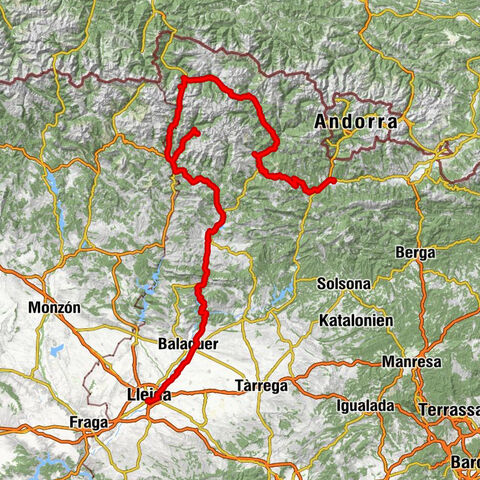 Lleida - Santa Maria de Valldeflors - Sant Fruitós - la Seu d'Urgell
