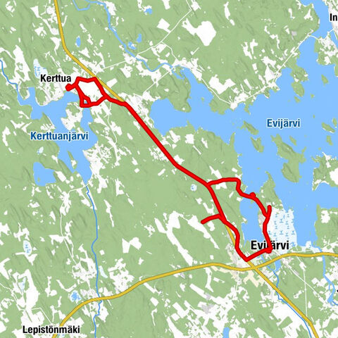 Evijärvi - Evijärven kirkko - Navetta-aho - Kultalahti