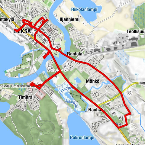 Lieksa - Lieksan moskeija - Kaatrahovi - Lieksan kirkko