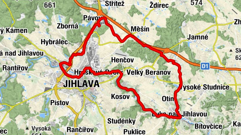 Staré Hory - Jihlava - kaple - Steak House Dolina