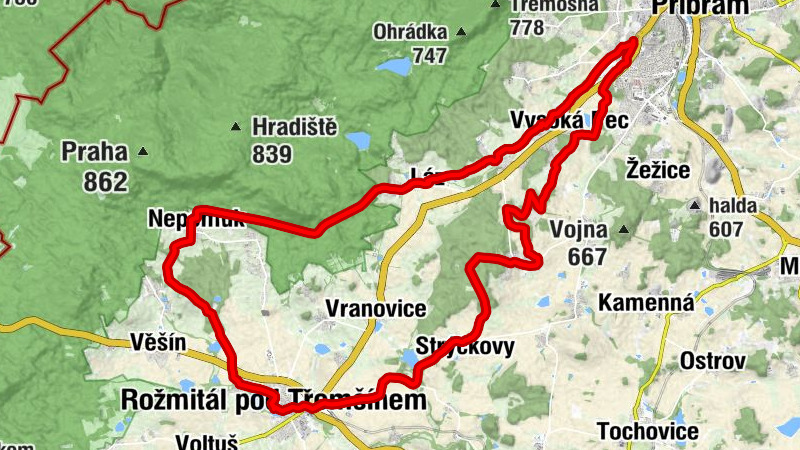 Příbram - Dubinka - kostel Povýšení svatého Kříže - svatý Jan Nepomucký