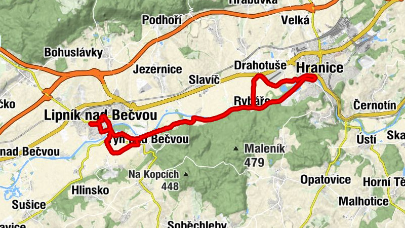 sv. František Serafínský - Lipník nad Bečvou - Lipník nad Bečvou-střed - Hranice