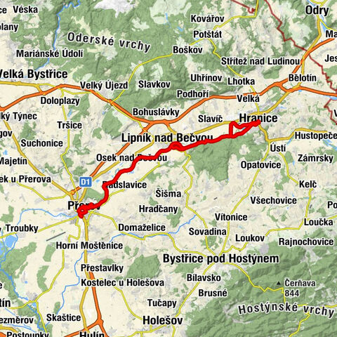 Přerov-historické jádro - Přerov - Lipník nad Bečvou - Stětí svatého Jana Křtitele