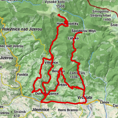 Špindlerův Mlýn - Fučíkův vršek - Svatý Jan Nepomucký - Křížovky