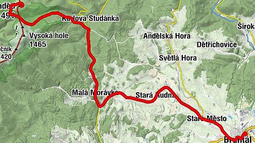 Bruntál - sv. Jan Křtitel - Hotel Figura - Praděd