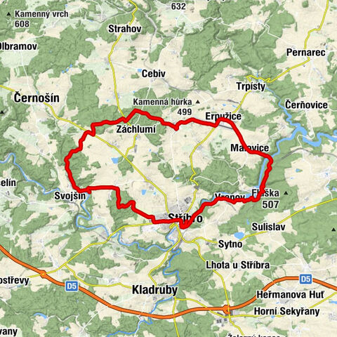 Stříbro - Restaurace a penzion Štybar - Otročín - Kostel svaté Markéty