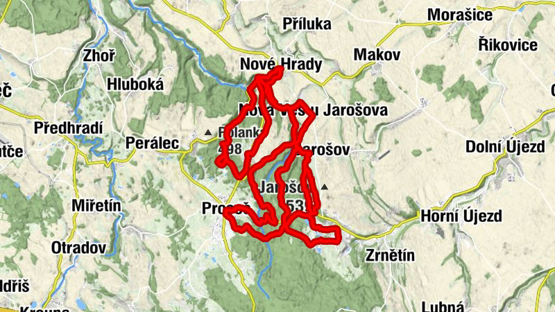 Nové Hrady - Chata Polanka - Na Kozinci - Maštale