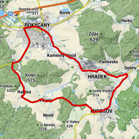 Mirošov - Nejsvětější Trojice - Rokycany - Hrádek
