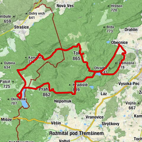 Obecnice - Tok - Praha - Malý Tok