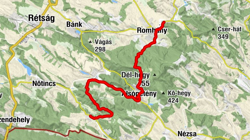 OKT-095-098 Ősagárd - Kétbodony 22,2 km
