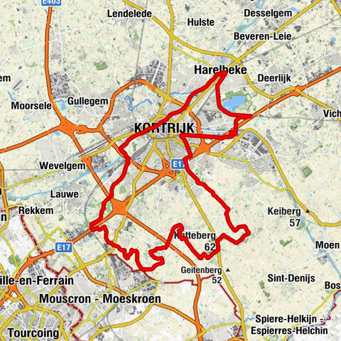 Harelbeke - Katteberg - Sint-Amanduskerk - Oostwijk
