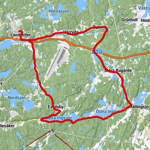 Landvetter - Torsdalen - Hagalund - Skällsjöås
