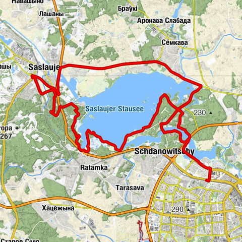 Мінск - Заслаўе - раён аг. Ждановічы
