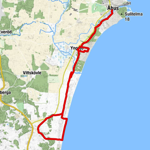 Åhus - Södra Äspet - Yngsjö - Furuboda