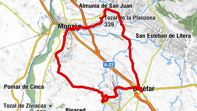Binefar - Binéfar - Almunia de San Juan - Monzón
