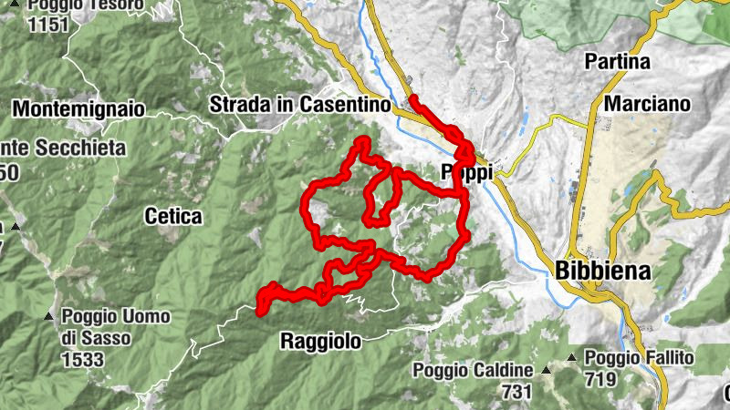 Porrena - Poggio Camporotondo - Poggio Crocina - Poggio Latello