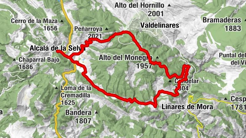 Alcalá de la Selva - Ermita de San Antón - Refugio del Monegro - Bocatería Dosmil