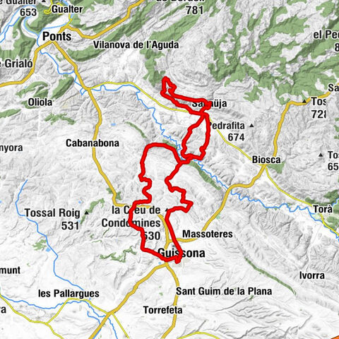 Guissona - Tossal de Santa Blanca - Sant Ponç - la Creu de Condomines