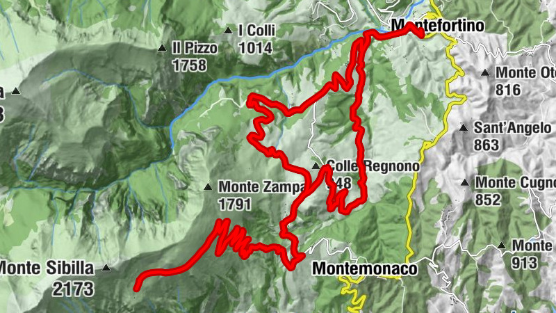 Montefortino - Sossasso - Il Tiglio - Rifugio Sibilla