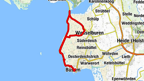 Büsum - Zum Eiderdamm - Wesselburenerkoog
