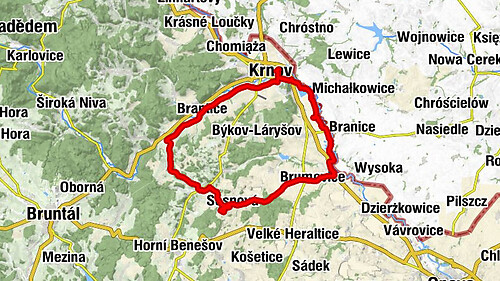 Krnov - Pustý Mlýn - Anenský vrch